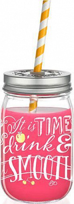Банка для напоїв MAKE IT TAKE IT 450 мл рожева Ritzenhoff