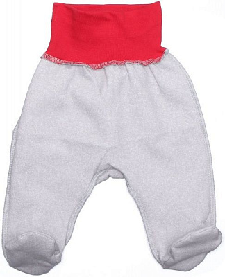 Ползунки для девочек Baby Veres Penguins р.56 серо-красный 