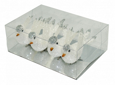 Набір ялинкових іграшок Jucik Пташка 5 см JX20003