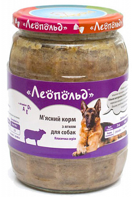 Корм влажный Леопольд для собак мясной с ягненком 670 г