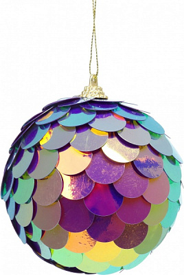 Ялинкова іграшка у формі кулі з паєтками 10 см в асортименті CAA125170