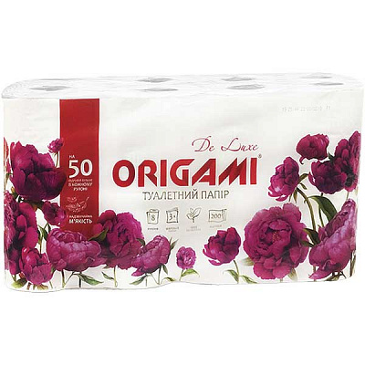 Туалетная бумага Origami De Luxe тришаровий 8 шт.