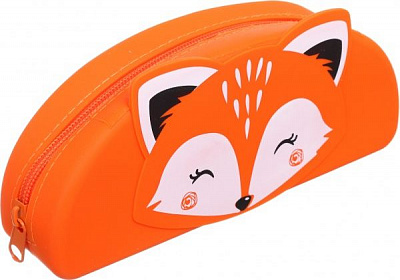 Пенал шкільний Лисиця 19х8х4 см помаранчевий