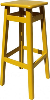 Табурет барный 800х300х300 мм желтый / 