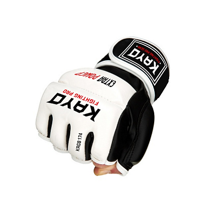 Перчатки для MMA KRGB-174XL р. XL бело-черный