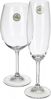 Набір бокалів для шампанського та вина Fiora Moments 220 мл і 450 мл 12 шт. (Moments set 12pz)