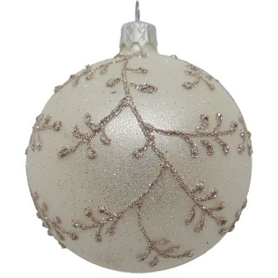Куля новорічна d80 засніжена 9642/4647/4