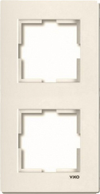 Рамка двойная Viko Meridian 85x130 мм вертикальная крем 90979032-WH
