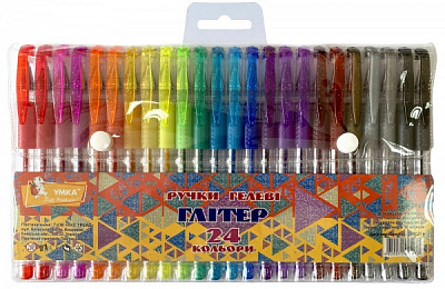 Набор ручек гелевых Умка Glitter 24 шт. ГР49 