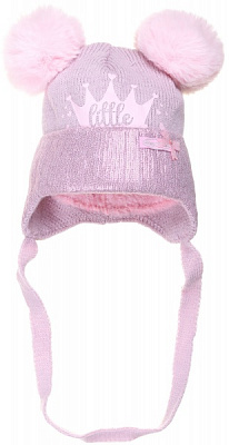 Шапочка дитяча для дівчинки Kraft+ р.42-44 рожевий 1740