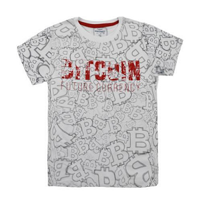 Футболка для хлопчика Macma Bitcoin р.134 білий 9002