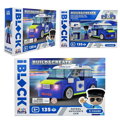 Конструктор Shantou Kids hits IBLOCK JUNIOR Patrol Car 135 дет. KH41/002/3