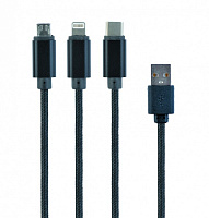 Кабель Cablexpert 1 м (CC-USB2-AM31-1M) BM-папа/Lightning/Micro/Type-C 