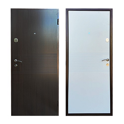 Двері вхідні Фортеця венге темний / білий 2050x960 мм праві