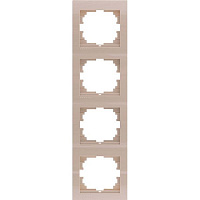 Рамка четырехместная Lezard DERIY вертикальная кремовый 702-0300-154