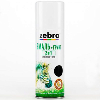 Эмаль аэрозольная ZEBRA Эмаль+грунт 2в1 серия Акварель зеленый полумат 400 мл