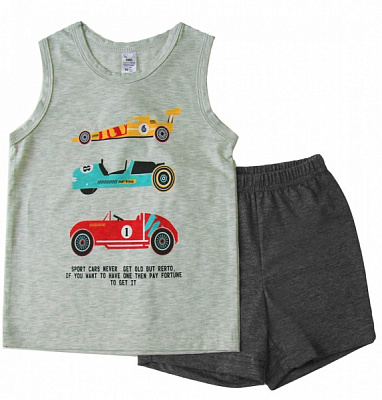 Пижама для мальчиков Smil р.122 серо-зеленый 104514 