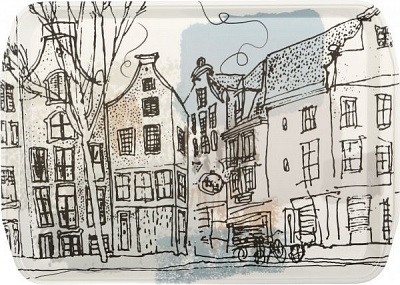 Таця Hapiness Town 35,5х25,5х2,5 см Flamberg Smart Kitchen