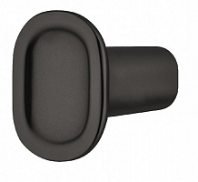 Меблева ручка кнопка Hafele d24 h29 мм на один отвір мм 106.70.370 чорний матовий