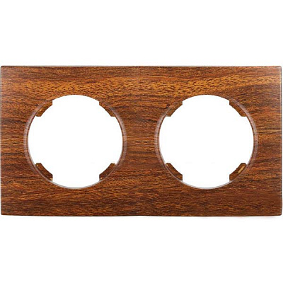 Рамка двухместная HausMark Bela горизонтальная орех SNG-FRP.RD20G2-9/Walnut