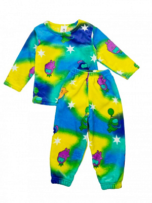 Піжама дитяча унісекс Маленькие люди Амонгасі (вельсофт) р.110–116 різнокольоровий