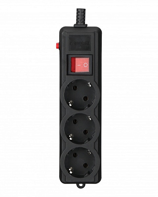 Сетевой фильтр Gembird SPG3-G-15B-PRO с заземлением 3 гн. черный 4,5 м SPG3-G-15B-PRO 
