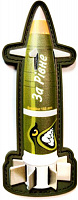 Шеврон-патч АРТ ІДЕЯ Ракета «За Рівне» 4х10 см оливковий