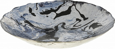 Блюдо глибоке Moon 40 см індіго/чорне Dekor Cam