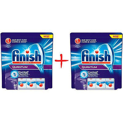 Таблетки для мытья посуды Calgonit Finish Quantum 40+40 шт