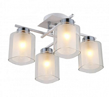 Люстра Miorro Fortuna метал/скло 4x40 Вт E27 хром 51-311-001