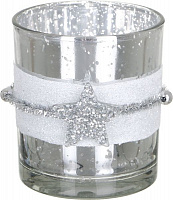 Свічник склянка 8х9 см Mercury декорований