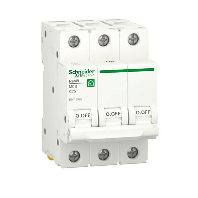 Автоматичний вимикач Schneider Electric 25 A 3P крива С 6кА Resi9 R9F12325