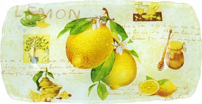 Блюдо прямокутне Лимон 23x12 см S440609