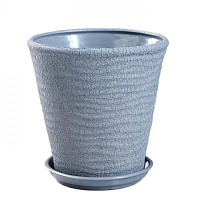 Горшок керамический Ориана-Запорожкерамика Новая Волна №3 шелк круглый 8,5л металлик 