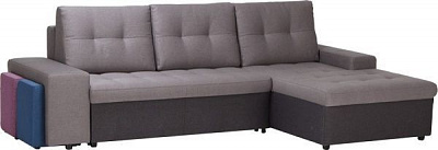 Диван угловой ADK Канзас Е25 правосторонний серый 2650x1620x770 мм