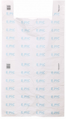 Пакет-майка Epic био-пак из крахмала 12 кг 530x960 мм 1 шт.