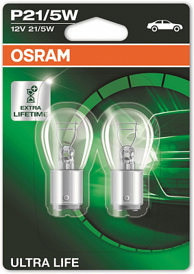 Автолампа накаливания Osram Ultra Life P21/5W 21 Вт шт.(OS 7528 ULT-02B)
