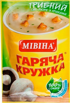 Вермишель Мівіна грибной с гренками 
