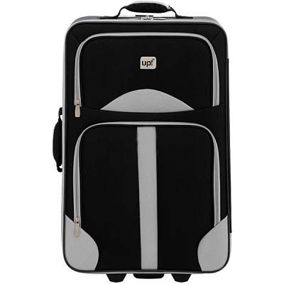 Чемодан Underprice 1022NC черный с серой полоской 61х40х20 см