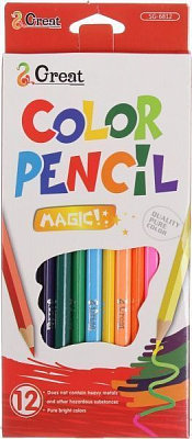 Олівці кольорові Abstraction червоний 12 шт.