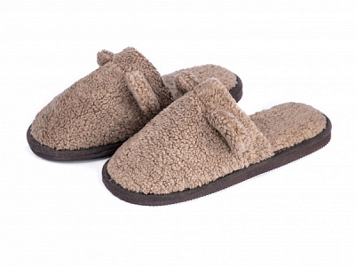 Тапки домашние Twins HS меховые Teddi р. 40 коричневый 