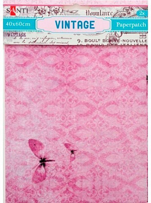 Папір для декупажу Vintage, 2 листи 952477 40х60 мм