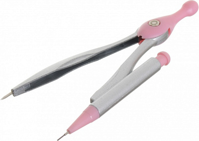 Циркуль розовый с серым