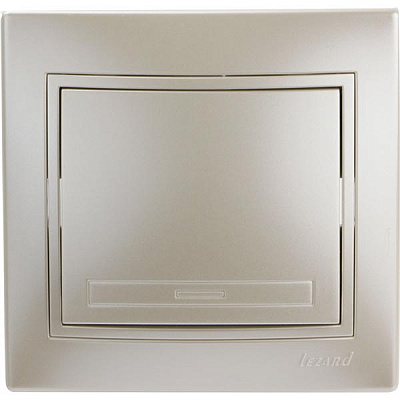 Выключатель одноклавишный Lezard Mira без подсветки 10 А 250В IP20 жемчужно-белый
