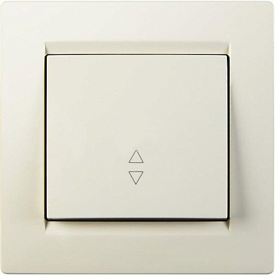 Перемикач прохідний одноклавішний UP! (Underprice) One без підсвітки 220В крем 706-0303-105