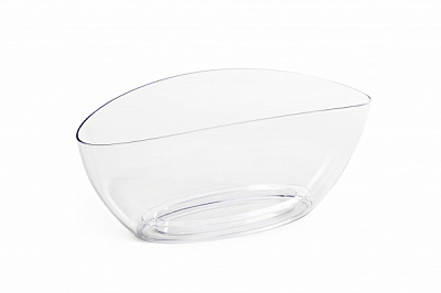 Кашпо пластиковое Ламела Луна круглый 1,2 л прозрачный (LA633-59) 