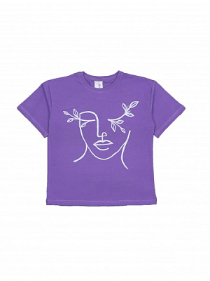 Футболка для дівчаток Luna Kids оверсайз р.146 світло-бузковий 0062