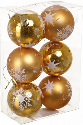 Набір ялинкових куль Комплект № 30 d 60 мм 6 шт./уп.