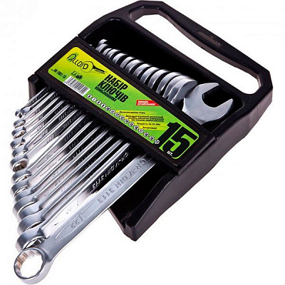 Набор ключей комбинированных Alloid усиленных 15 шт. 6-22 мм НК-2061-15