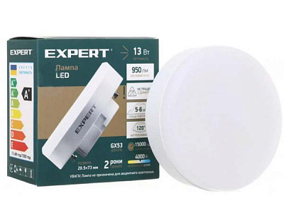 Лампа світлодіодна Expert LED 13 Вт матова GX53 175 В 4000 К ELM-GX53-13W-4000K